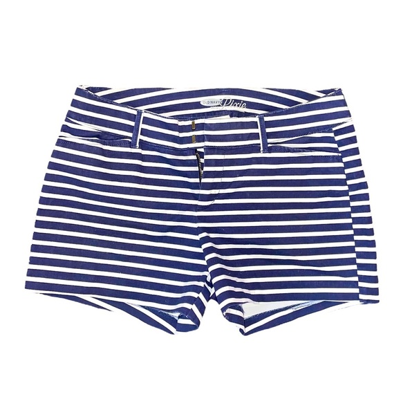 OLD NAVY Women’s Navy and White Striped Shorts-Size 2 - Picture 1 of 5